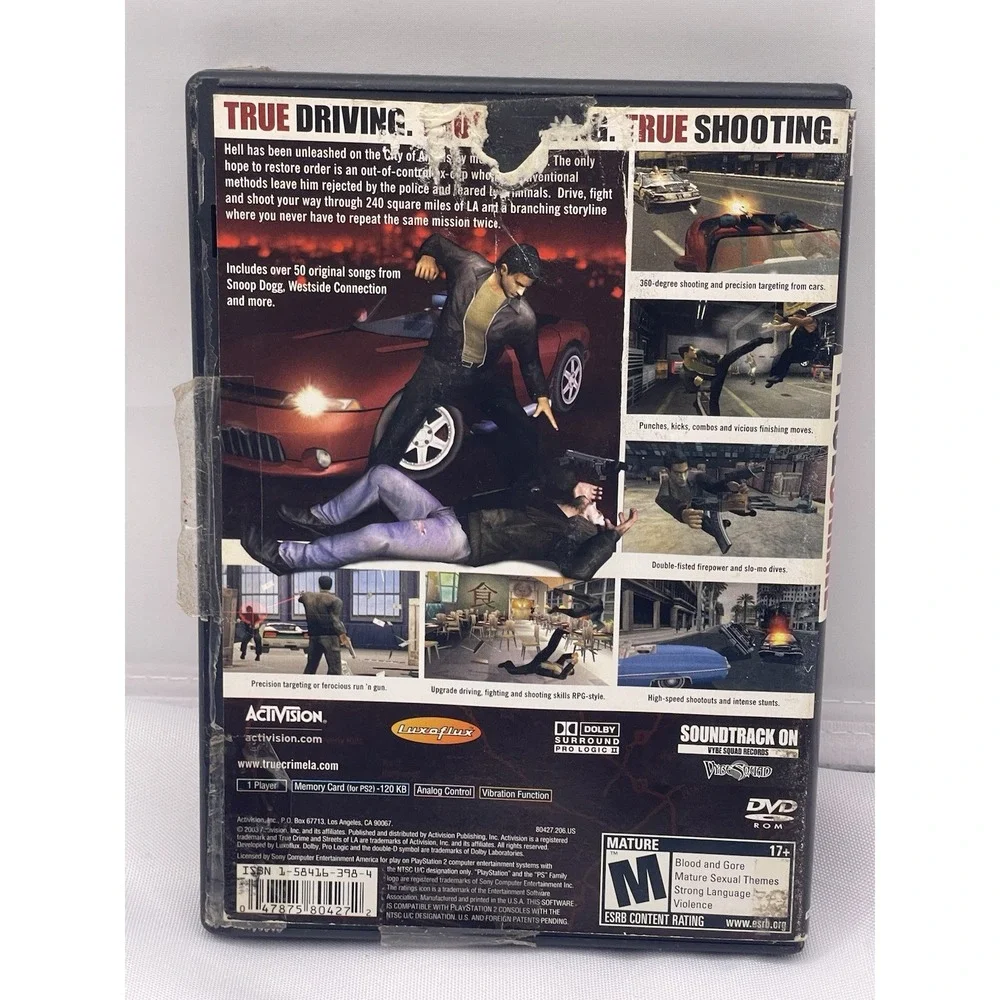 True Crime: Streets of L.A. (Sony Playstation 2 PS2)‎ | Complete w/ Manual CIB